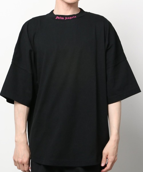 Palm Angels 長袖カットソー 黒 ストライプ Palm Angels - Tokyo Sprayed Long Sleeve T-shirt | HBX