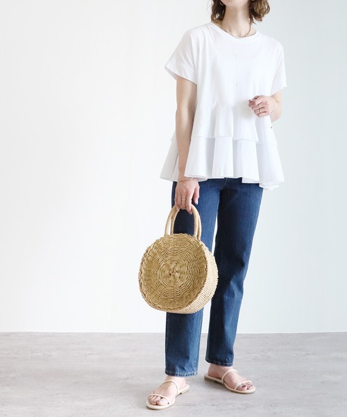 reca(レカ)の「フハク切り替えティアードカットソー(Tシャツ/カットソー・レディース・オフホワイト/ブラック/グリーン系その他/グレー・FREE)」の17枚目の写真