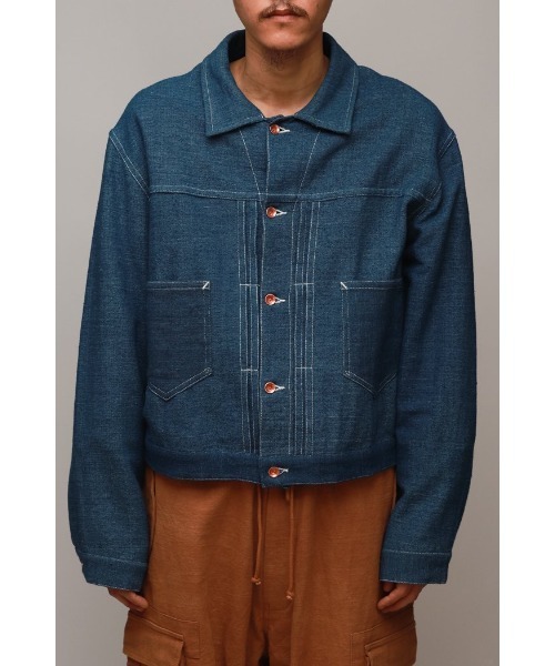 Story mfg.（ストーリーエムエフジー）の「【STORY mfg】Sundae Jacket（デニムジャケット・メンズ・インディゴブルー・SMALL/MEDIUM）」の2枚目の写真
