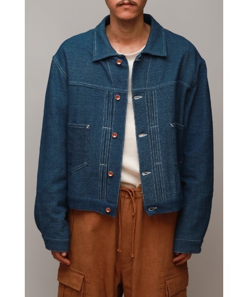 Story mfg.（ストーリーエムエフジー）の「【STORY mfg】Sundae Jacket（デニムジャケット・メンズ・インディゴブルー・SMALL/MEDIUM）」の8枚目の写真