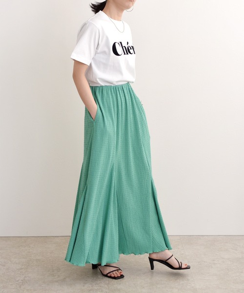 LHELBIE(レルビエ)の「CheriフロッキーロゴTシャツ(Tシャツ/カットソー・レディース・ホワイト/チャコールグレー/オフホワイト・M)」の18枚目の写真