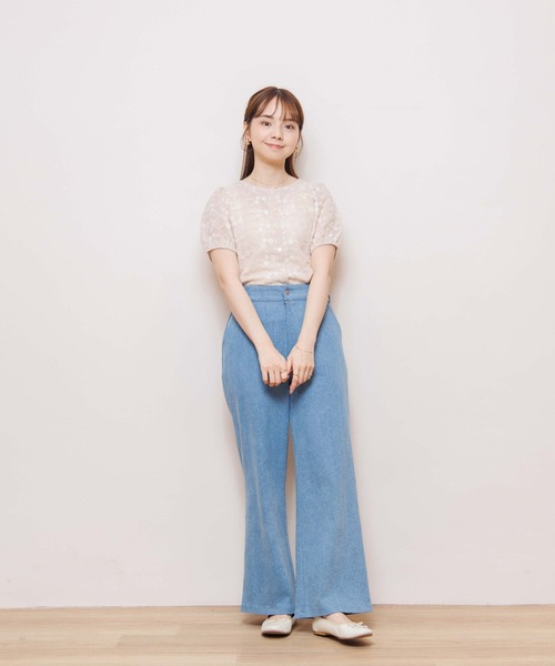 flower(フラワー)の「ブルーミングシアートップ2(シャツ/ブラウス・レディース・ベージュ/グレー/アイボリー・FREE)」の16枚目の写真