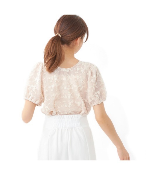 ❤️タイムセール❤️Sheer Top / Floating Flower FLOWER LAME SHEER TOPS - BLACK – Rosy luce