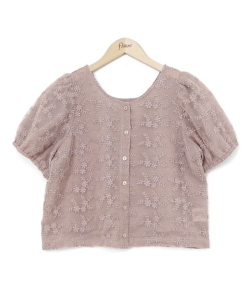 ❤️タイムセール❤️Sheer Top / Floating Flower Elsette Cotton Floral Top