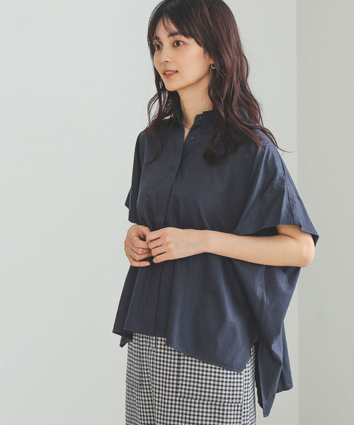 BEAMS HEART（ビームスハート）の「BEAMS HEART / ビッグシルエット シャツ（シャツ/ブラウス・レディース・ネイビー/イエロー系その他4/オフホワイト・FREE）」の3枚目の写真
