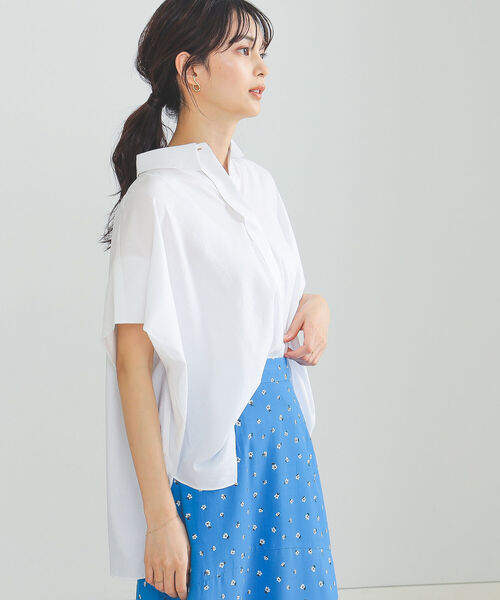 BEAMS HEART（ビームスハート）の「BEAMS HEART / ビッグシルエット シャツ（シャツ/ブラウス・レディース・ネイビー/イエロー系その他4/オフホワイト・FREE）」の13枚目の写真