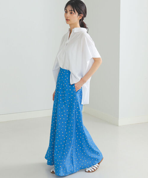 BEAMS HEART（ビームスハート）の「BEAMS HEART / ビッグシルエット シャツ（シャツ/ブラウス・レディース・ネイビー/イエロー系その他4/オフホワイト・FREE）」の7枚目の写真