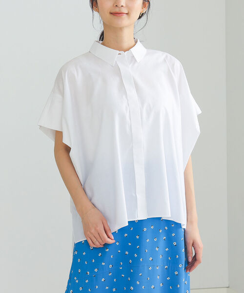 BEAMS HEART（ビームスハート）の「BEAMS HEART / ビッグシルエット シャツ（シャツ/ブラウス・レディース・ネイビー/イエロー系その他4/オフホワイト・FREE）」の22枚目の写真