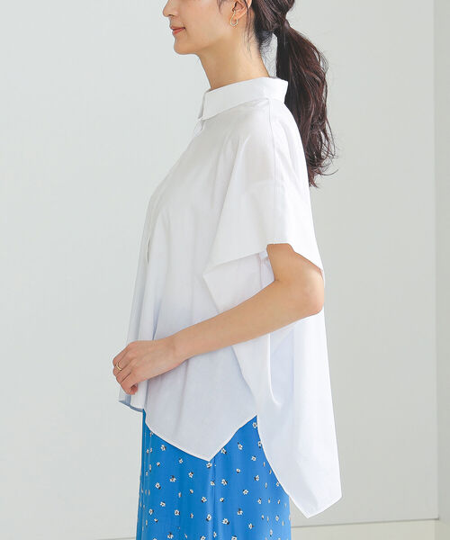 BEAMS HEART（ビームスハート）の「BEAMS HEART / ビッグシルエット シャツ（シャツ/ブラウス・レディース・ネイビー/イエロー系その他4/オフホワイト・FREE）」の19枚目の写真