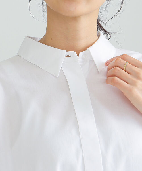 BEAMS HEART（ビームスハート）の「BEAMS HEART / ビッグシルエット シャツ（シャツ/ブラウス・レディース・ネイビー/イエロー系その他4/オフホワイト・FREE）」の5枚目の写真