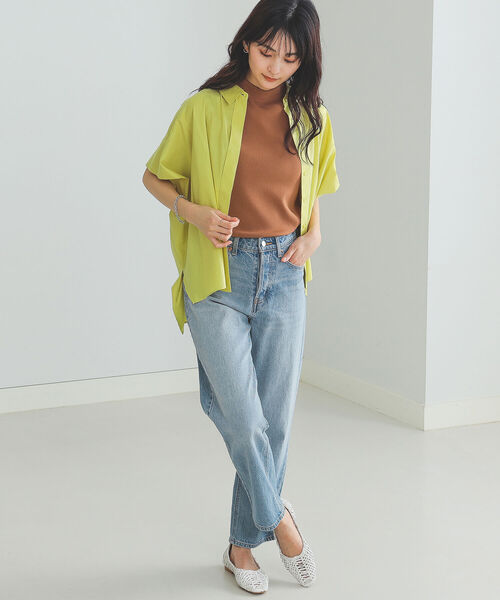 BEAMS HEART（ビームスハート）の「BEAMS HEART / ビッグシルエット シャツ（シャツ/ブラウス・レディース・ネイビー/イエロー系その他4/オフホワイト・FREE）」の6枚目の写真