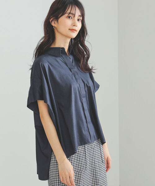 BEAMS HEART（ビームスハート）の「BEAMS HEART / ビッグシルエット シャツ（シャツ/ブラウス・レディース・ネイビー/イエロー系その他4/オフホワイト・FREE）」の12枚目の写真