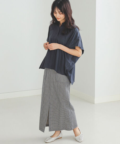 BEAMS HEART（ビームスハート）の「BEAMS HEART / ビッグシルエット シャツ（シャツ/ブラウス・レディース・ネイビー/イエロー系その他4/オフホワイト・FREE）」の21枚目の写真