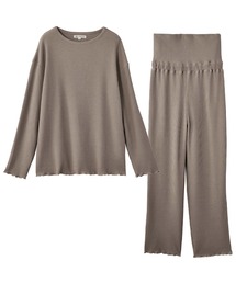 YU'NOW（ユナウ）の「ワッフルプルオーバーハラマキ付温活パンツセット（ルームウェア/パジャマ）」