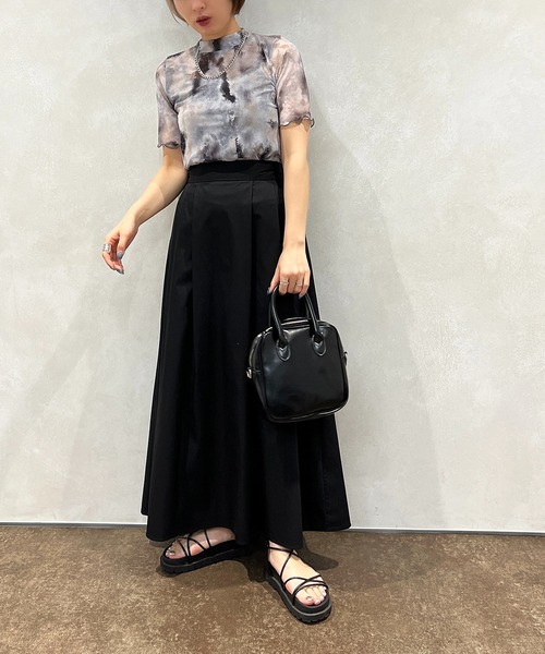 apres jour mignon(アプレジュールミニョン)の「シアープリントトップス【ZOZOTOWN限定アイテム】(Tシャツ/カットソー・レディース・パープル/グリーン/ブラック・フリー/X-LARGE)」の7枚目の写真