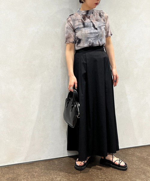 apres jour mignon(アプレジュールミニョン)の「シアープリントトップス【ZOZOTOWN限定アイテム】(Tシャツ/カットソー・レディース・パープル/グリーン/ブラック・フリー/X-LARGE)」の8枚目の写真