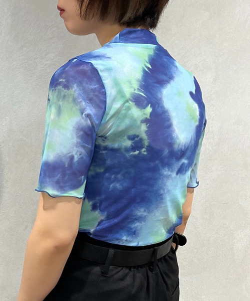 apres jour mignon(アプレジュールミニョン)の「シアープリントトップス【ZOZOTOWN限定アイテム】(Tシャツ/カットソー・レディース・パープル/グリーン/ブラック・フリー/X-LARGE)」の13枚目の写真