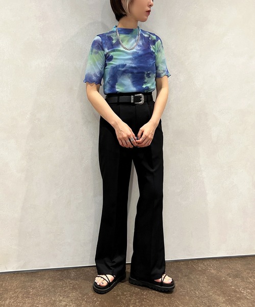 apres jour mignon(アプレジュールミニョン)の「シアープリントトップス【ZOZOTOWN限定アイテム】(Tシャツ/カットソー・レディース・パープル/グリーン/ブラック・フリー/X-LARGE)」の14枚目の写真