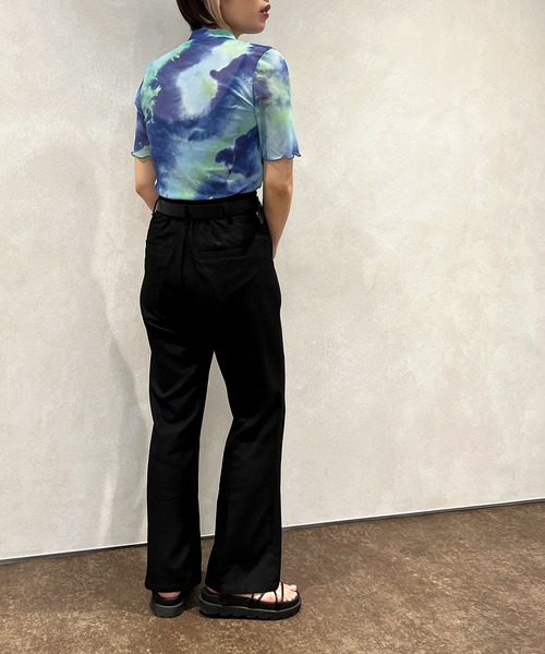 apres jour mignon(アプレジュールミニョン)の「シアープリントトップス【ZOZOTOWN限定アイテム】(Tシャツ/カットソー・レディース・パープル/グリーン/ブラック・フリー/X-LARGE)」の15枚目の写真