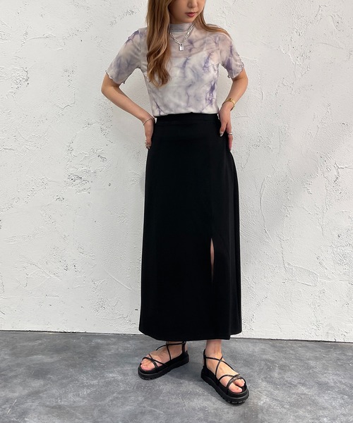 apres jour mignon(アプレジュールミニョン)の「シアープリントトップス【ZOZOTOWN限定アイテム】(Tシャツ/カットソー・レディース・パープル/グリーン/ブラック・フリー/X-LARGE)」の19枚目の写真