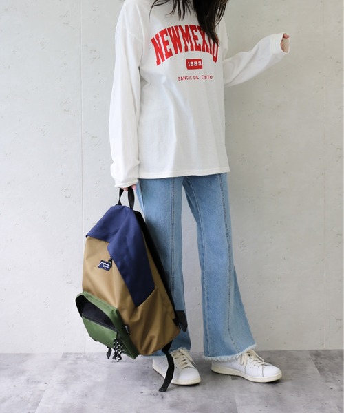 OUTDOOR PRODUCTS（アウトドアプロダクツ）の「Mountain Mania/マウンテンマニア　 OUTDOOR PRODUCTS×MountainMania バックパック（バックパック/リュック・メンズ・ブルー/ベージュ・FREE）」の8枚目の写真