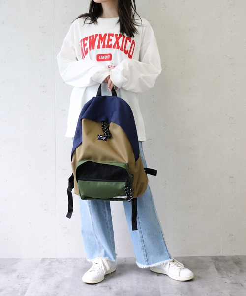 OUTDOOR PRODUCTS（アウトドアプロダクツ）の「Mountain Mania/マウンテンマニア　 OUTDOOR PRODUCTS×MountainMania バックパック（バックパック/リュック・メンズ・ブルー/ベージュ・FREE）」の9枚目の写真