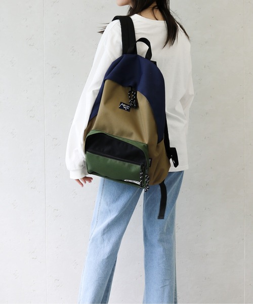 OUTDOOR PRODUCTS（アウトドアプロダクツ）の「Mountain Mania/マウンテンマニア　 OUTDOOR PRODUCTS×MountainMania バックパック（バックパック/リュック・メンズ・ブルー/ベージュ・FREE）」の11枚目の写真