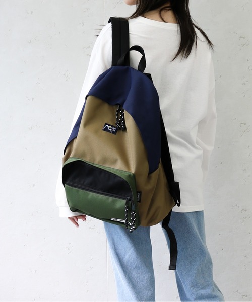 OUTDOOR PRODUCTS（アウトドアプロダクツ）の「Mountain Mania/マウンテンマニア　 OUTDOOR PRODUCTS×MountainMania バックパック（バックパック/リュック・メンズ・ブルー/ベージュ・FREE）」の14枚目の写真