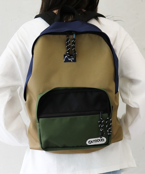 OUTDOOR PRODUCTS（アウトドアプロダクツ）の「Mountain Mania/マウンテンマニア　 OUTDOOR PRODUCTS×MountainMania バックパック（バックパック/リュック・メンズ・ブルー/ベージュ・FREE）」の17枚目の写真