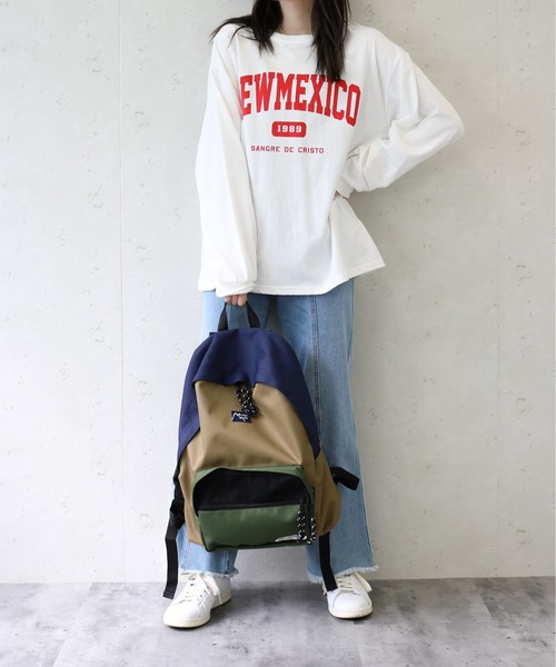 OUTDOOR PRODUCTS（アウトドアプロダクツ）の「Mountain Mania/マウンテンマニア　 OUTDOOR PRODUCTS×MountainMania バックパック（バックパック/リュック・メンズ・ブルー/ベージュ・FREE）」の7枚目の写真