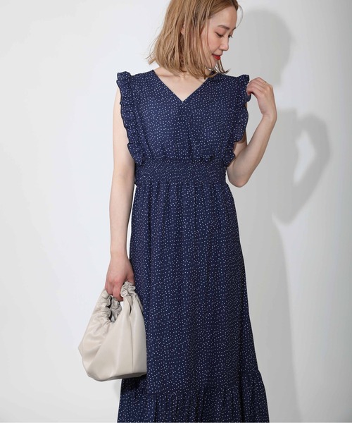 PICCIN（ピッチン）の「フリルスリーブワンピース（ワンピース・レディース・ブラック/ネイビー・M/L）」の2枚目の写真