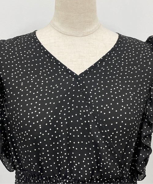 PICCIN（ピッチン）の「フリルスリーブワンピース（ワンピース・レディース・ブラック/ネイビー・M/L）」の5枚目の写真