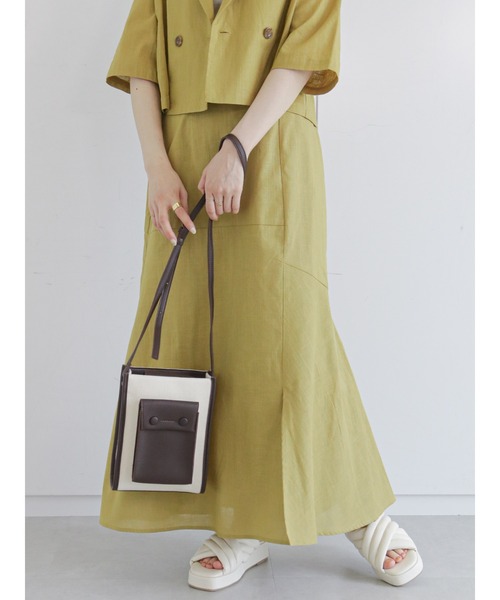 ehka sopo（エヘカソポ）の「アシンメトリーマーメイドスカート(セットアップ可)（スカート・レディース・ブラック/ベージュ/イエロー・ﾌﾘ-）」の3枚目の写真