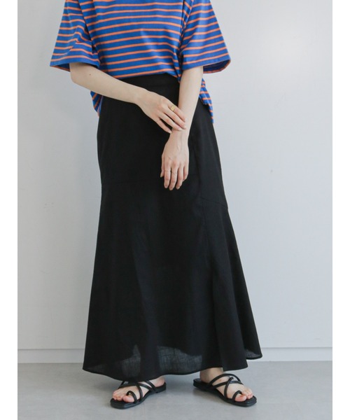 ehka sopo（エヘカソポ）の「アシンメトリーマーメイドスカート(セットアップ可)（スカート・レディース・ブラック/ベージュ/イエロー・ﾌﾘ-）」の2枚目の写真