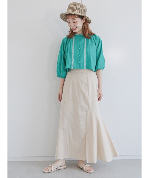 ehka sopo（エヘカソポ）の「アシンメトリーマーメイドスカート(セットアップ可)（スカート・レディース・ブラック/ベージュ/イエロー・ﾌﾘ-）」の20枚目の写真