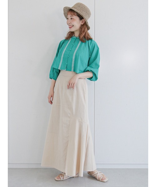 ehka sopo（エヘカソポ）の「アシンメトリーマーメイドスカート(セットアップ可)（スカート・レディース・ブラック/ベージュ/イエロー・ﾌﾘ-）」の11枚目の写真