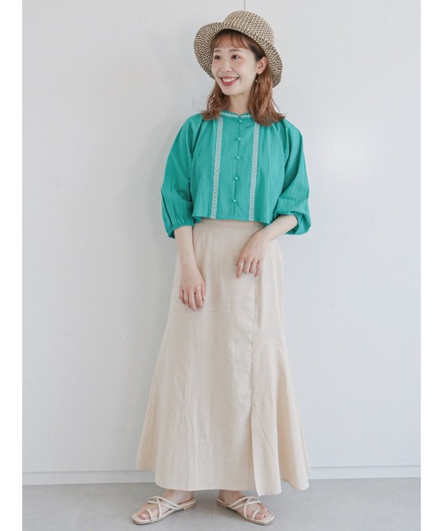 ehka sopo（エヘカソポ）の「アシンメトリーマーメイドスカート(セットアップ可)（スカート・レディース・ブラック/ベージュ/イエロー・ﾌﾘ-）」の8枚目の写真