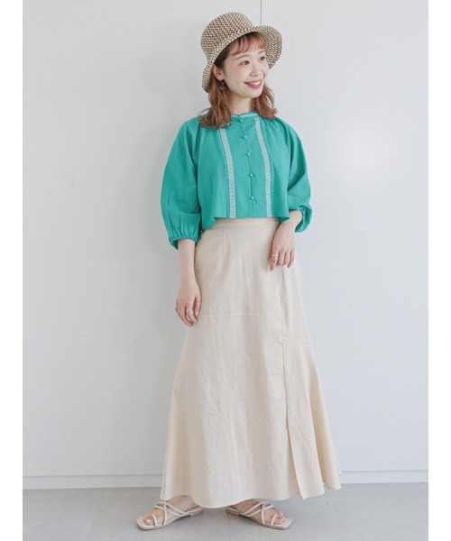 ehka sopo（エヘカソポ）の「アシンメトリーマーメイドスカート(セットアップ可)（スカート・レディース・ブラック/ベージュ/イエロー・ﾌﾘ-）」の5枚目の写真