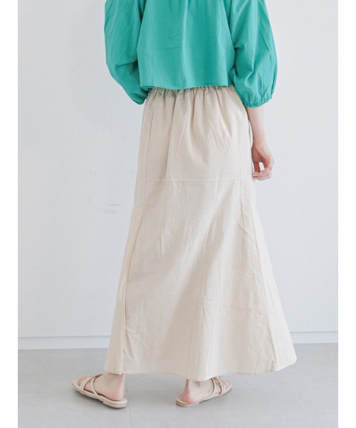 ehka sopo（エヘカソポ）の「アシンメトリーマーメイドスカート(セットアップ可)（スカート・レディース・ブラック/ベージュ/イエロー・ﾌﾘ-）」の17枚目の写真