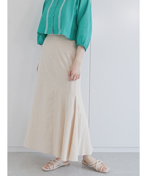 ehka sopo（エヘカソポ）の「アシンメトリーマーメイドスカート(セットアップ可)（スカート・レディース・ブラック/ベージュ/イエロー・ﾌﾘ-）」の12枚目の写真