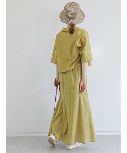 ehka sopo（エヘカソポ）の「アシンメトリーマーメイドスカート(セットアップ可)（スカート・レディース・ブラック/ベージュ/イエロー・ﾌﾘ-）」の6枚目の写真