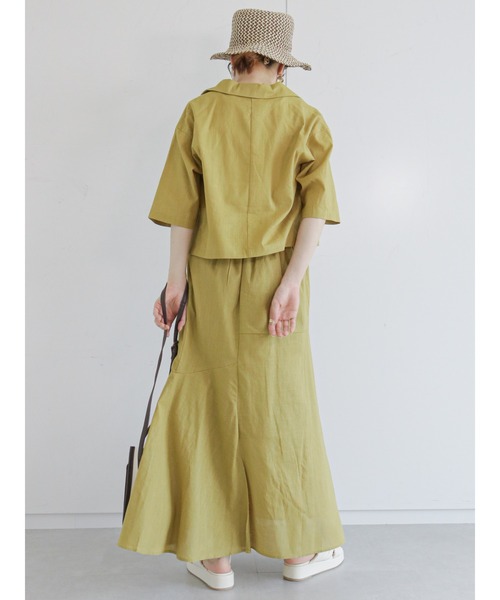 ehka sopo（エヘカソポ）の「アシンメトリーマーメイドスカート(セットアップ可)（スカート・レディース・ブラック/ベージュ/イエロー・ﾌﾘ-）」の15枚目の写真