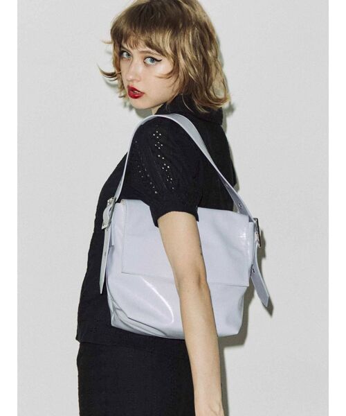 jouetie（ジュエティ）の「フラップマーケット BAG（ハンドバッグ・レディース・ブラック/オフホワイト・FREE）」の9枚目の写真