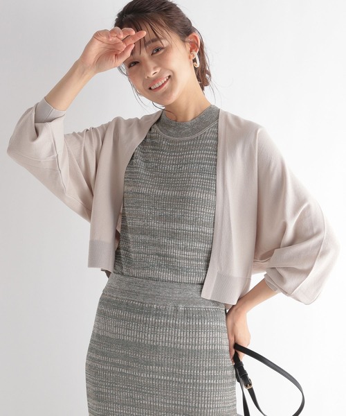 Andemiu（アンデミュウ）の「【水野佐彩コレクション】夏影キナガシショートカーディガン297612（カーディガン/ボレロ・レディース・ネイビー/グレー/オフホワイト/ブルー/ブラック・FREE）」の17枚目の写真