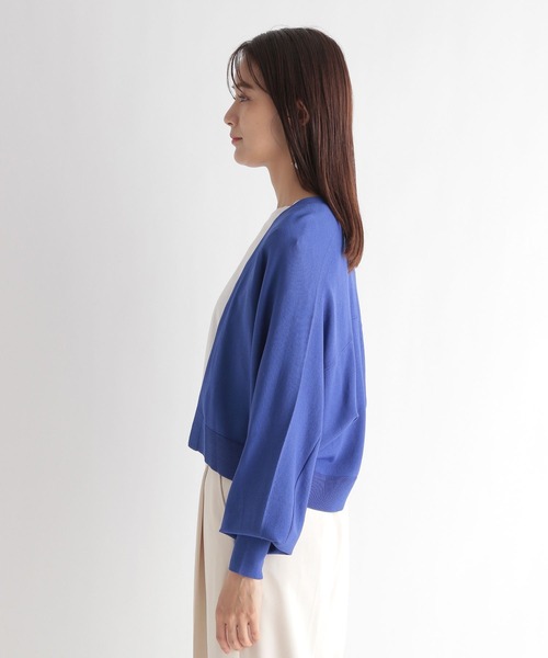 Andemiu（アンデミュウ）の「【水野佐彩コレクション】夏影キナガシショートカーディガン297612（カーディガン/ボレロ・レディース・ネイビー/グレー/オフホワイト/ブルー/ブラック・FREE）」の11枚目の写真