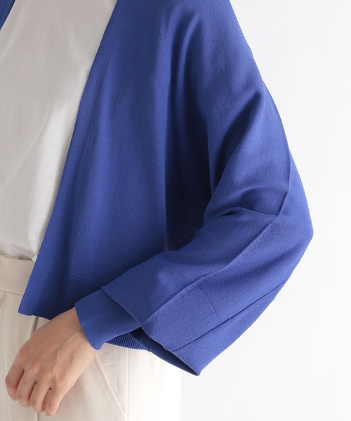 Andemiu（アンデミュウ）の「【水野佐彩コレクション】夏影キナガシショートカーディガン297612（カーディガン/ボレロ・レディース・ネイビー/グレー/オフホワイト/ブルー/ブラック・FREE）」の15枚目の写真