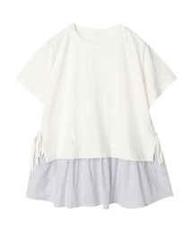 Green　Parks | サイドリボン布帛ドッキングチュニック(Tシャツ/カットソー)