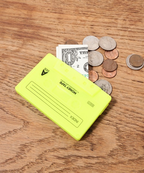 BIRTHDAY BAR（バースデイバー）の「マネーテープ コインケース カセットテープ（コインケース・レディース・グレー/イエロー/グリーン/コーラルピンク・フリー）」の3枚目の写真