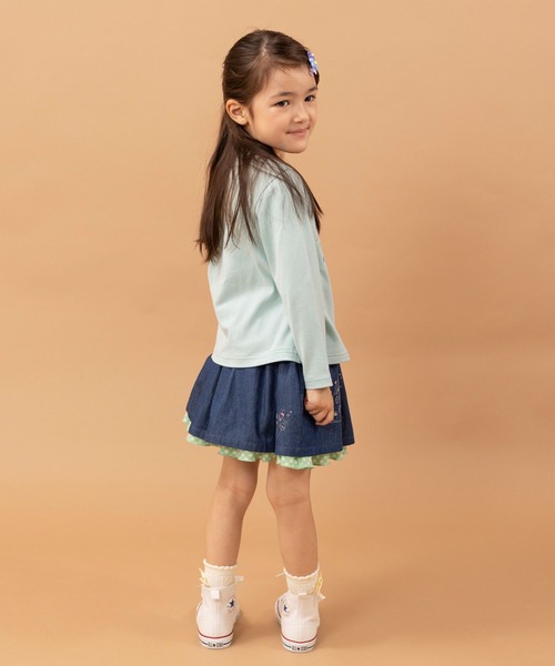 KP（ケーピー）の「mimiちゃん刺繍のコットンツイルとシフォン