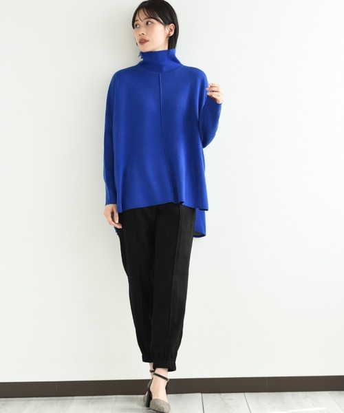 INTERPLANET（インタープラネット）の「リバーシブルポンチョニット（ニット/セーター・レディース・オレンジ/ブルー/グレイッシュベージュ/ベージュ・FREE）」の20枚目の写真